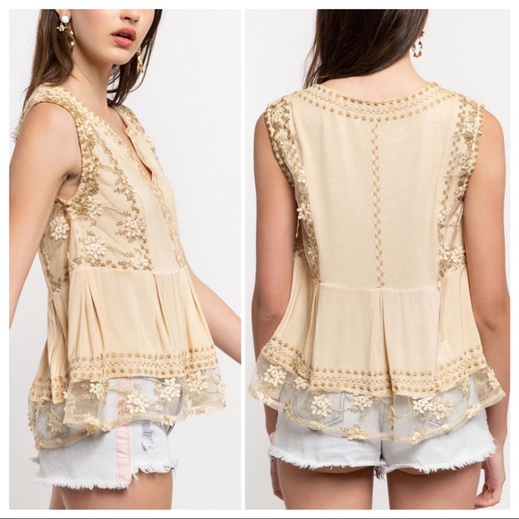 Bailey Embroidered Babydoll Top - Picture 6 of 10